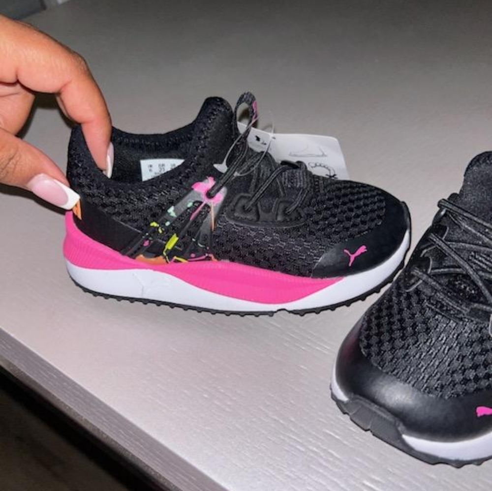 PUMA, 7C, BLACK/PINK